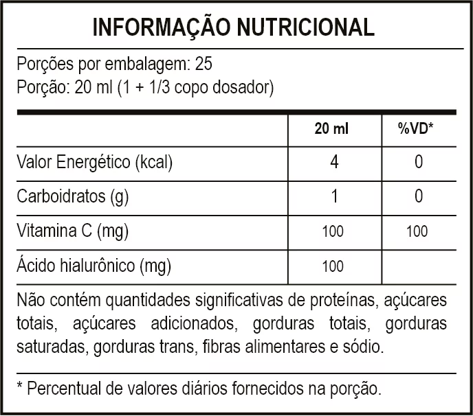 Tabela Nutricional