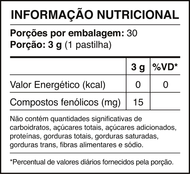Tabela Nutricional